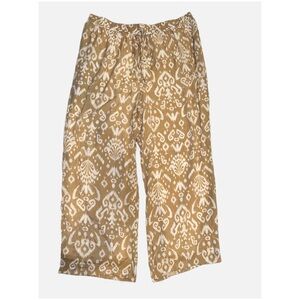 Mlle Gabrielle- NWT Tan and White Patterned Wide Leg Pants size 3X